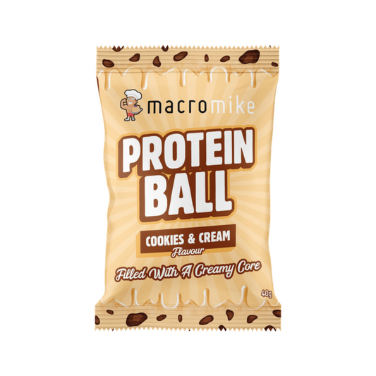 Macro Mike Protein Ball 40g Cookies & Cream - 12 Pack