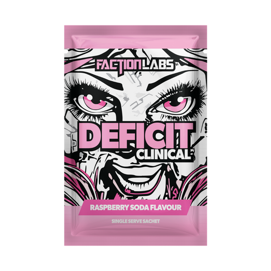 Faction Labs DEFICIT Clinical Fat Burner Sachet Raspberry Soda - 10 Pack