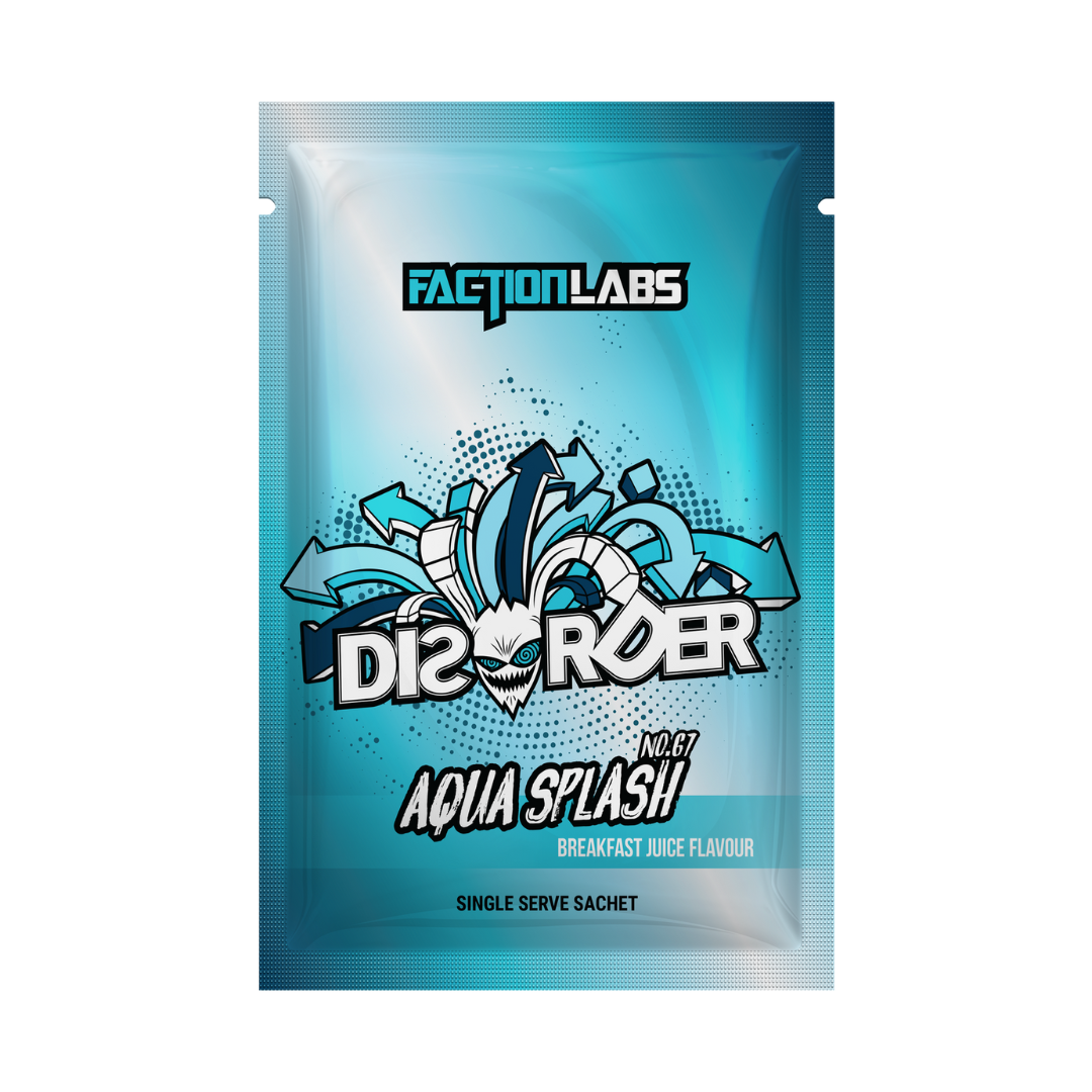 Faction Labs DISORDER Pre-Workout 8g Sachet Aqua Splash Ltd Edition - 10 Pack