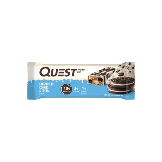 Quest Bars 50g - Dipped Cookies & Cream - 12 Pack