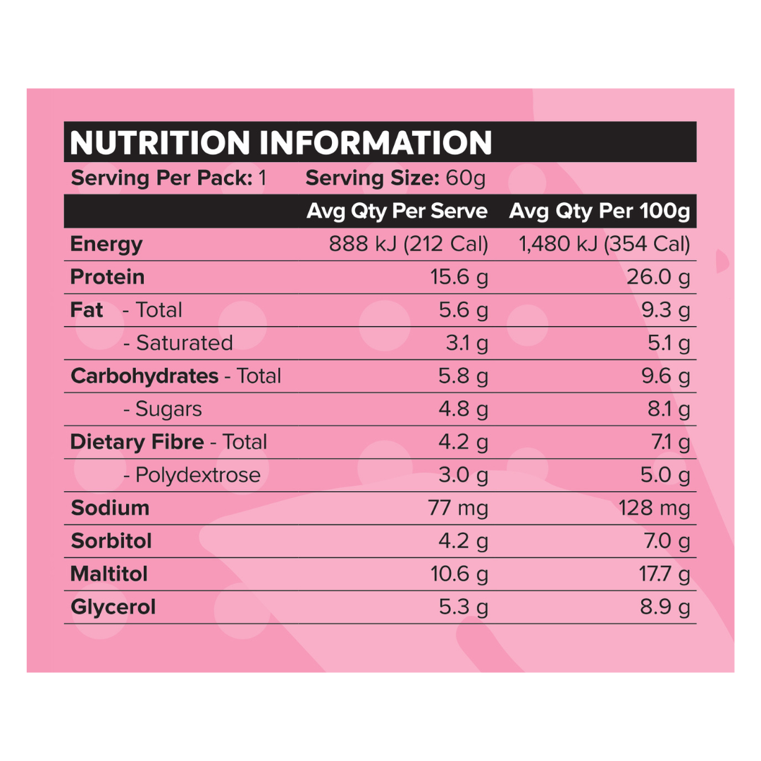 Muscle Nation Custard Protein Bar 60g White Choc Raspberry - 12 Pack