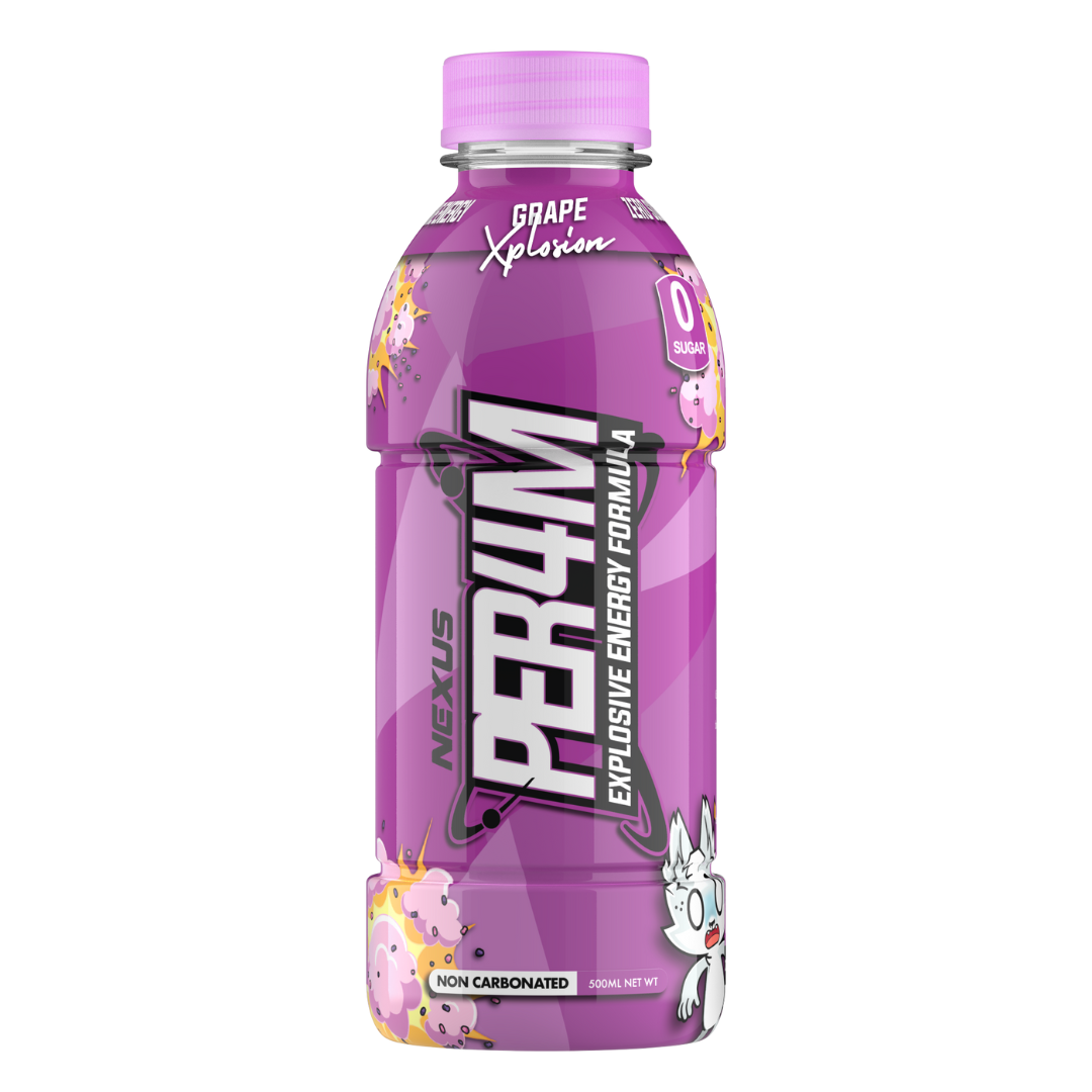 NEXUS Per4m Pre-Workout RTD 500ml Grape Xplosion - 12 Pack