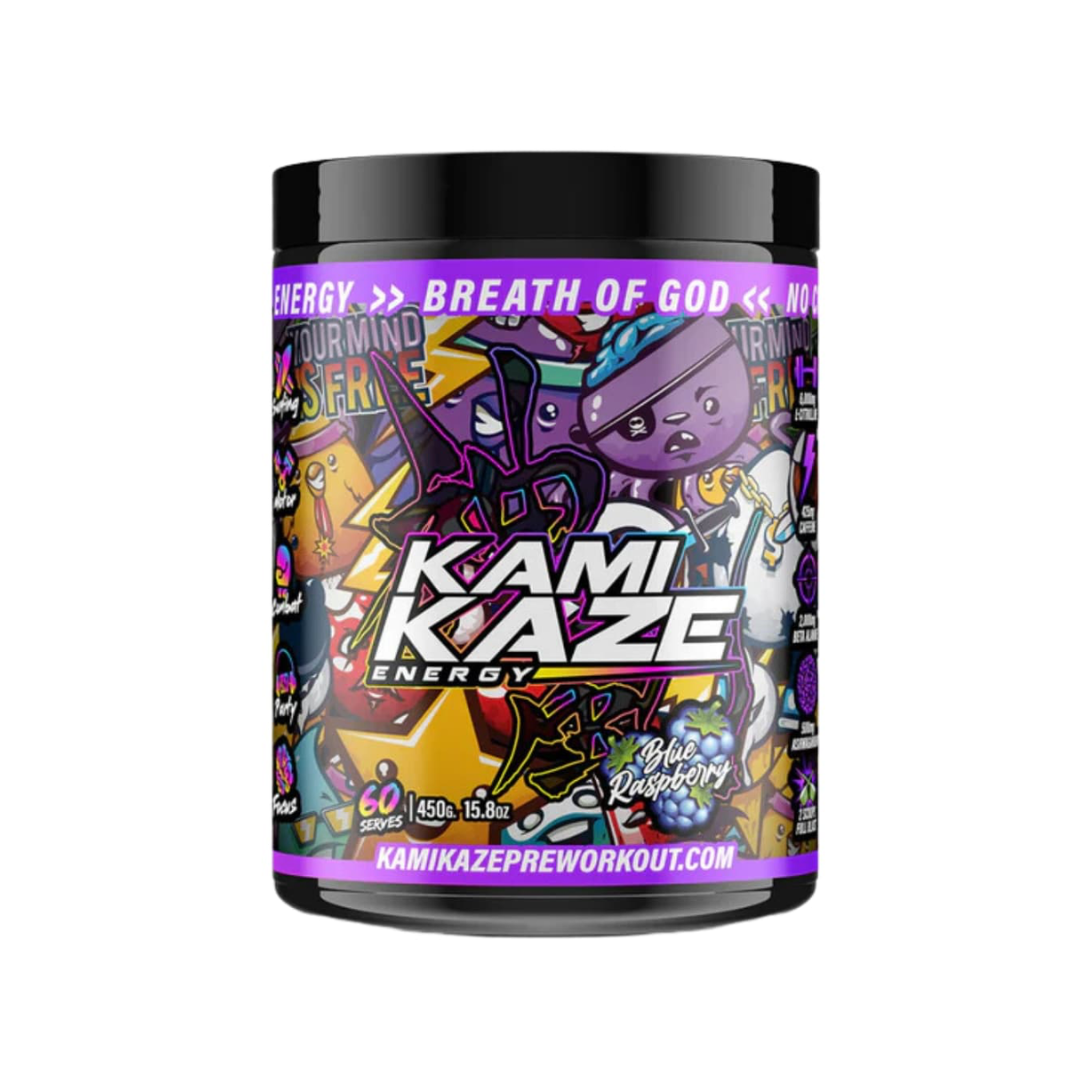 Kamikaze Pre-Workout 30 Serves - Blue Raspberry