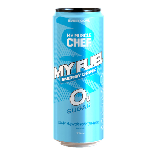 My Muscle Chef Energy Drink 355ml Blue Raspberry Trance - 12 Pack