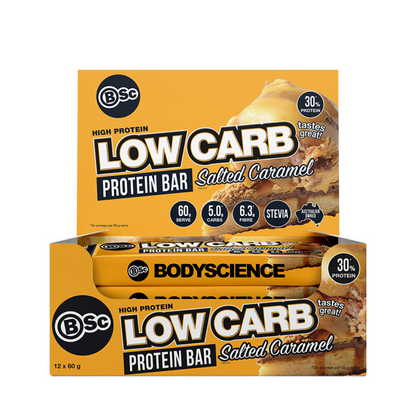 BSc High Protein Low Carb Bar 60g Salted Caramel - 12 Pack