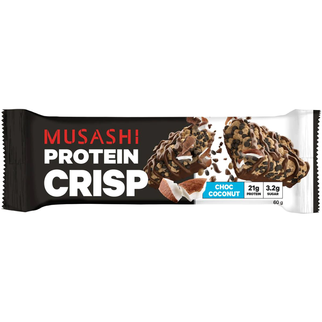 Musashi Protein Crisp Bar 60g Choc Coconut - 12 Pack