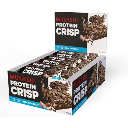 Musashi Protein Crisp Bar 60g Choc Coconut - 12 Pack