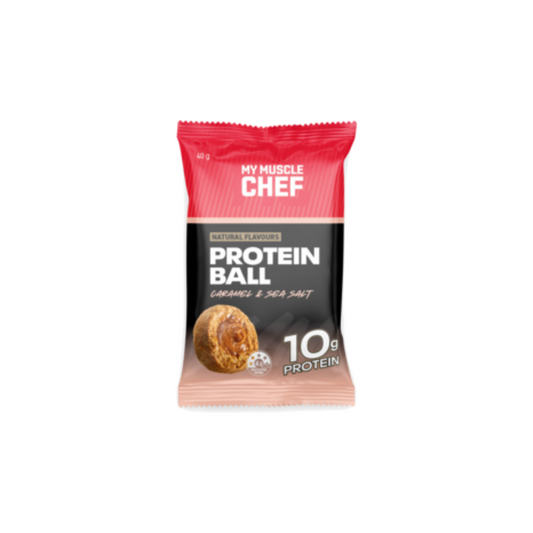 My Muscle Chef Protein Ball 40g Caramel & Sea Salt - 12 Pack