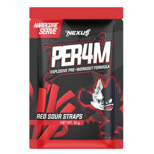 NEXUS Per4m Pre-workout Sachet - Red Sour Strap - 10 Pack