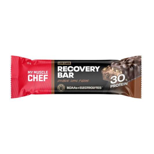 My Muscle Chef Recovery Bar 56g Double Choc Fudge - 12 Pack