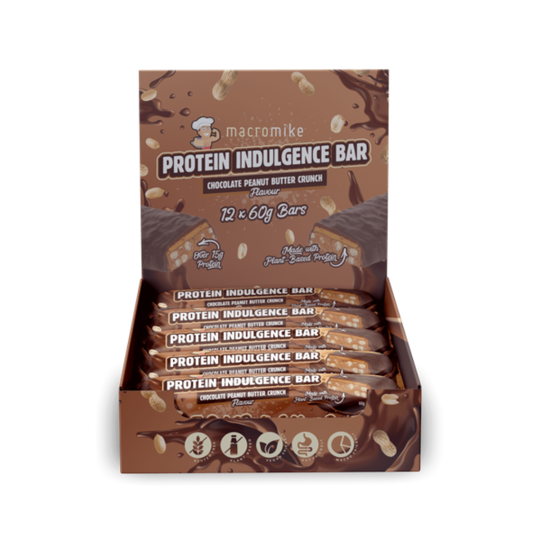 Macro Mike Indulgence Bar 60g Choc Peanut Butter Crunch - 12 Pack