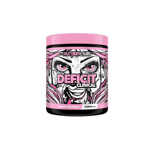 Faction Labs DEFICIT Clinical Fat Burner 50 serves Raspberry Soda