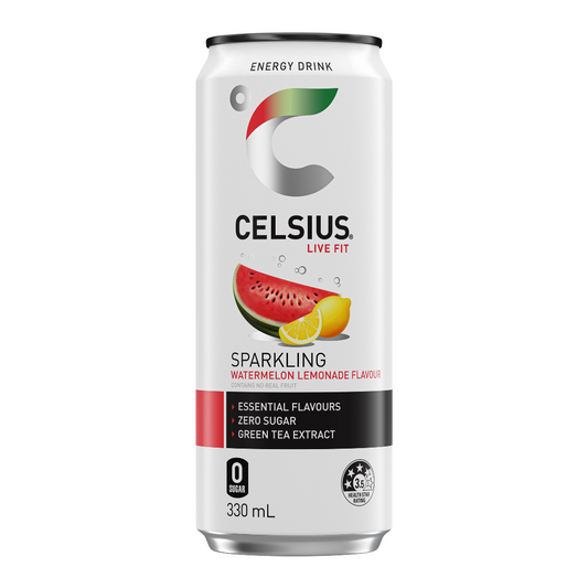 CELSIUS Sugar Free Energy Drink 330ml Watermelon Lemonade - 24 Pack