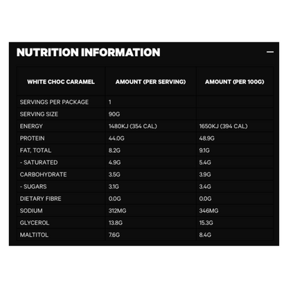 Musashi High Protein Bar - 90g - White Choc Caramel - 12 Pack