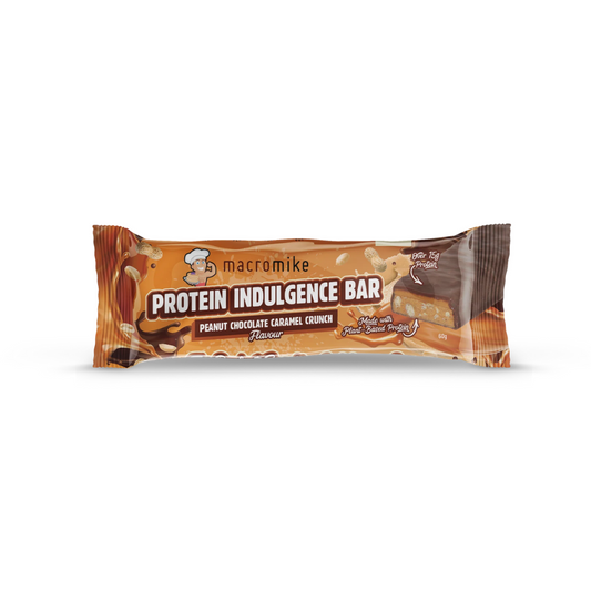 Macro Mike Indulgence Bar 60g Peanut Choc Caramel Crunch - 12 Pack