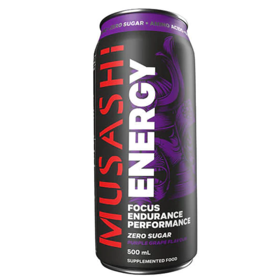 Musashi Energy Drink 500ml Purple Grape - 12 Pack