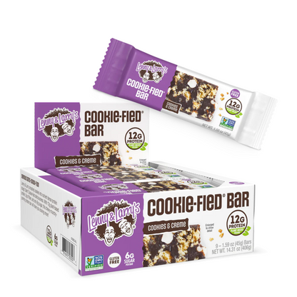 Lenny & Larry's Cookie-Fied Bar 45g Cookies & Cream - 9 Pack