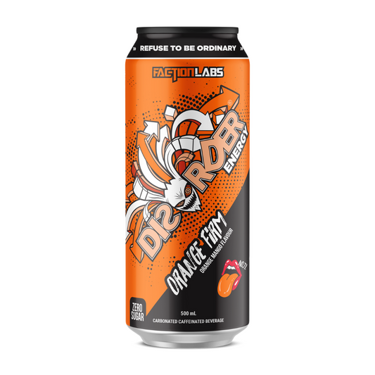 Faction Labs DISORDER Energy RTD 500ml Orange Firm - 12 Pack