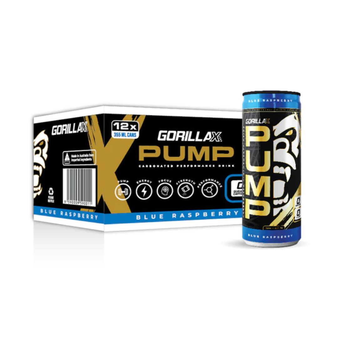 Gorilla X Labs PUMP RTD 355ml Blue Raspberry - 12 Pack