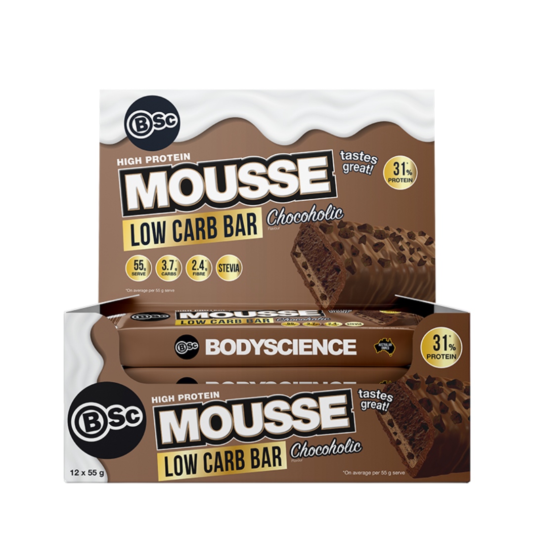 BSc High Protein Low Carb Mousse bar 55g Chocoholic - 12 Pack