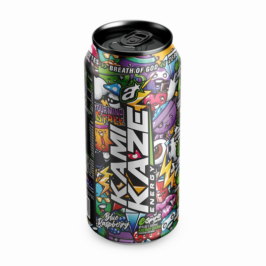 Kamikaze Energy RTD 500ml Blue Raspberry - 12 Pack