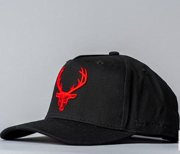 Bucked Up A - Frame Hat - Black / Red Logo