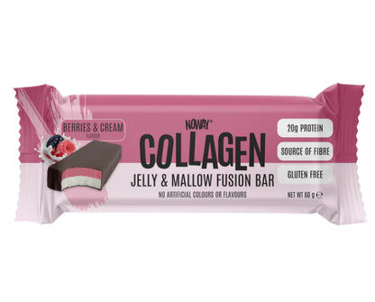 ATP Science Noway Collagen Protein Fusion Bar 60g Berries & Cream - 12 Pack