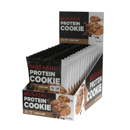 Musashi Protein Cookie 58g Choc Chip - 12 Pack