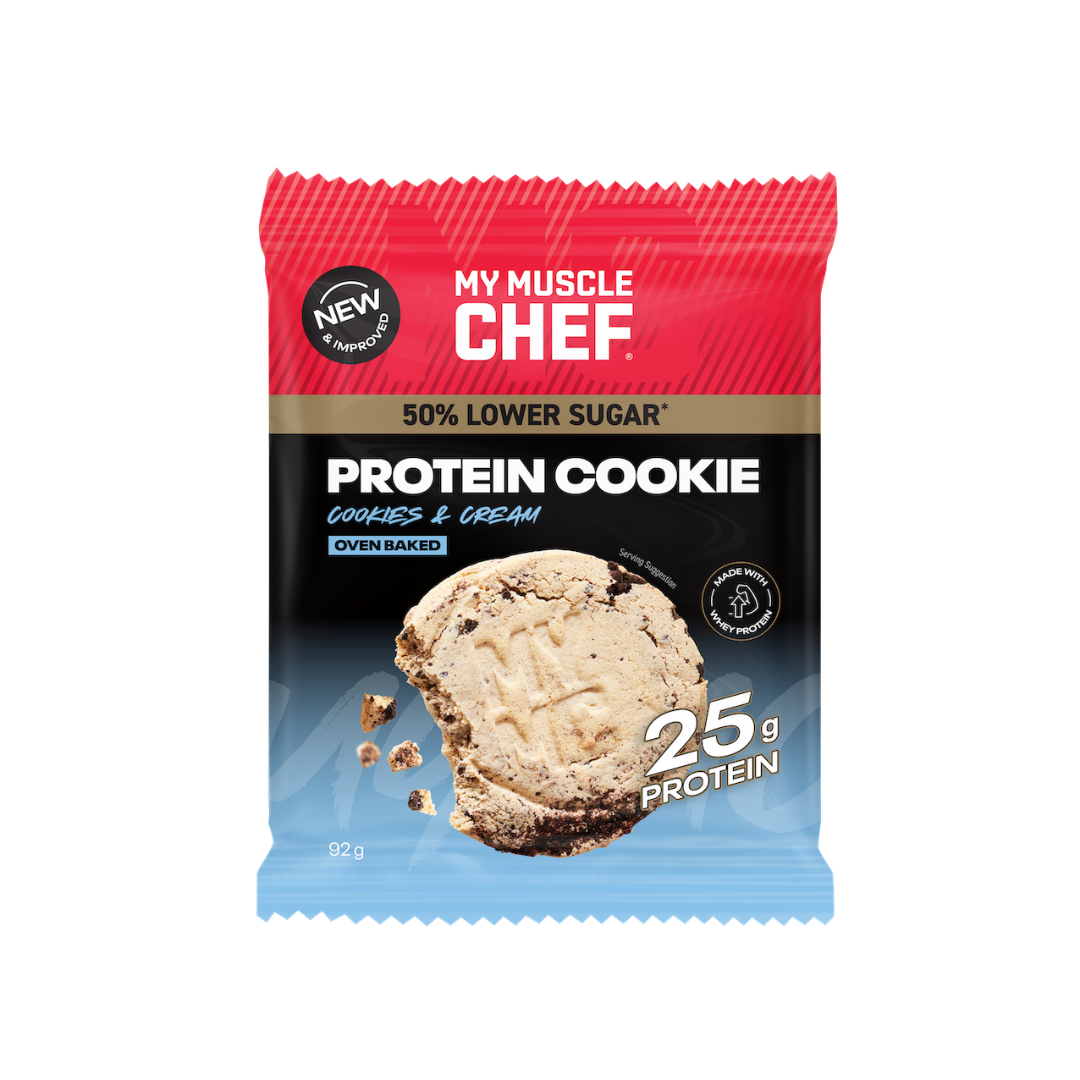 My Muscle Chef Protein Cookie 92g Cookies & Cream - 12 Pack