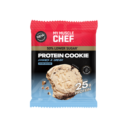 My Muscle Chef Protein Cookie 92g Cookies & Cream - 12 Pack