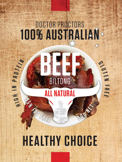 Doctor Proctor's Healthy Choice Beef Biltong 30g - 12 pack