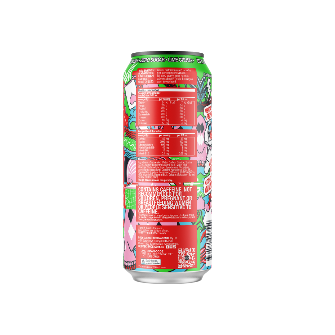 BSc Energy Drink 500ml Lime Crush - 12 pack