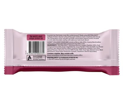 ATP Science Noway Collagen Protein Fusion Bar 60g Berries & Cream - 12 Pack