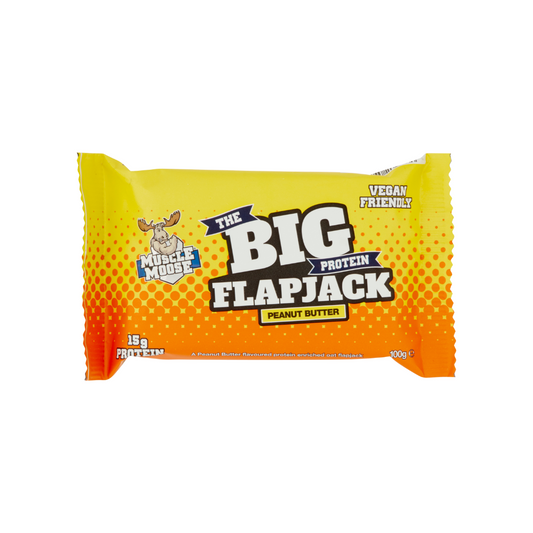 Muscle Moose Big Protein Flapjack 100g Peanut Butter Vegan - 12 Pack