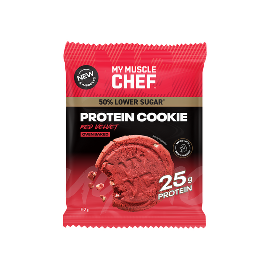 My Muscle Chef Protein Cookie 92g Red Velvet - 12 Pack