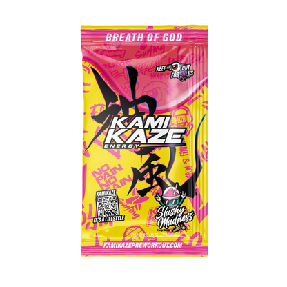 Kamikaze Pre Workout Sachet 14.5g Slushy Madness - 10 Pack