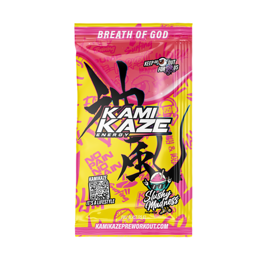 Kamikaze Pre Workout Sachet 14.5g Slushy Madness - 10 Pack