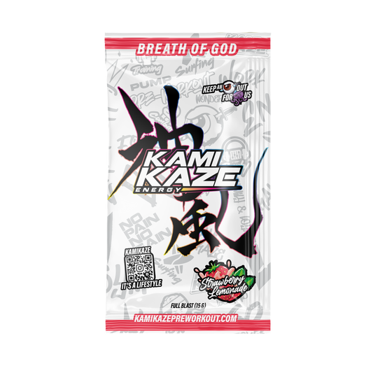 Kamikaze Pre Workout Sachet 14.5g Strawberry Lemonade - 10 Pack