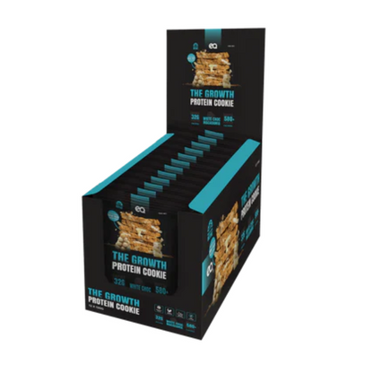 NEW EQ Growth Protein Cookie 130g White Choc Macadamia - 12 Pack