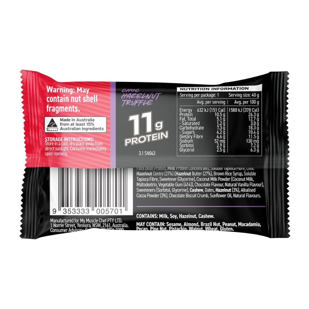 My Muscle Chef Protein Ball 40g Choc Hazelnut Truffle - 12 Pack