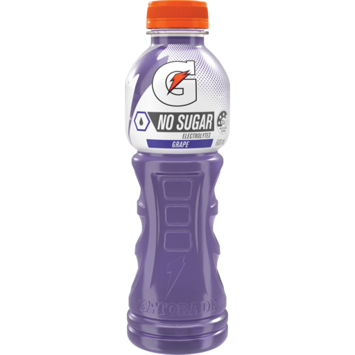 Gatorade No Sugar 600ml - Grape - 12 Pack