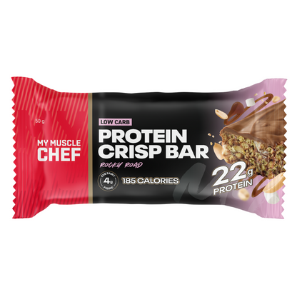 My Muscle Chef 50g Protein Crisp Bar Rocky Road - 12 Pack