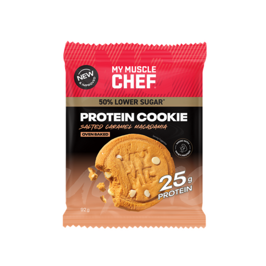 My Muscle Chef Protein Cookie 92g Salted Caramel & Macadamia - 12 Pack