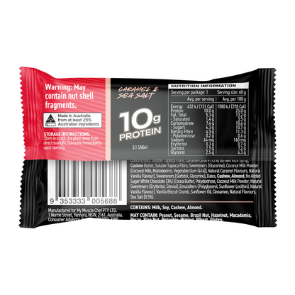 My Muscle Chef Protein Ball 40g Caramel & Sea Salt - 12 Pack