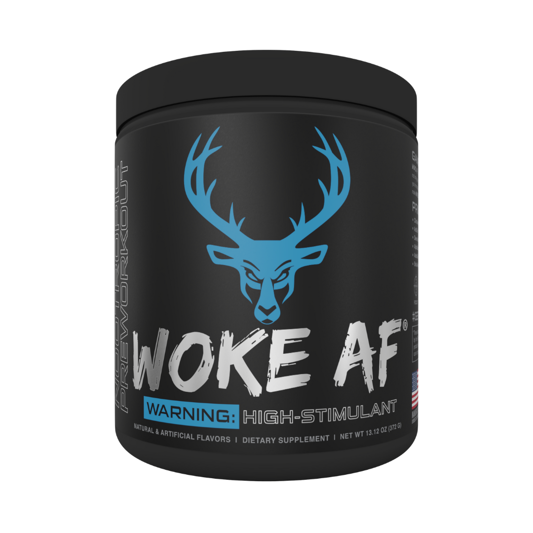 WOKE AF High Stimulant Pre Workout 30 Serve Blue Raz