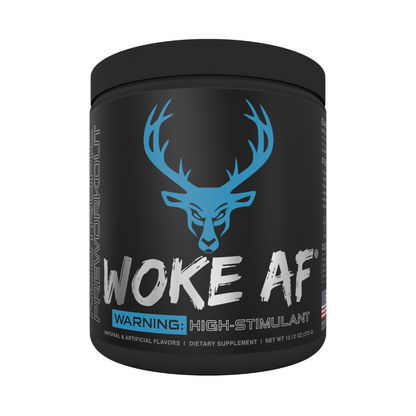 WOKE AF High Stimulant Pre Workout 30 Serve Blue Raz