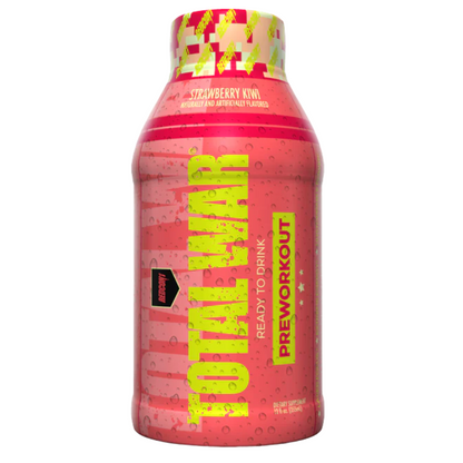 TOTAL WAR Pre Workout RTD - 355ml - Strawberry Kiwi - 12 Pack