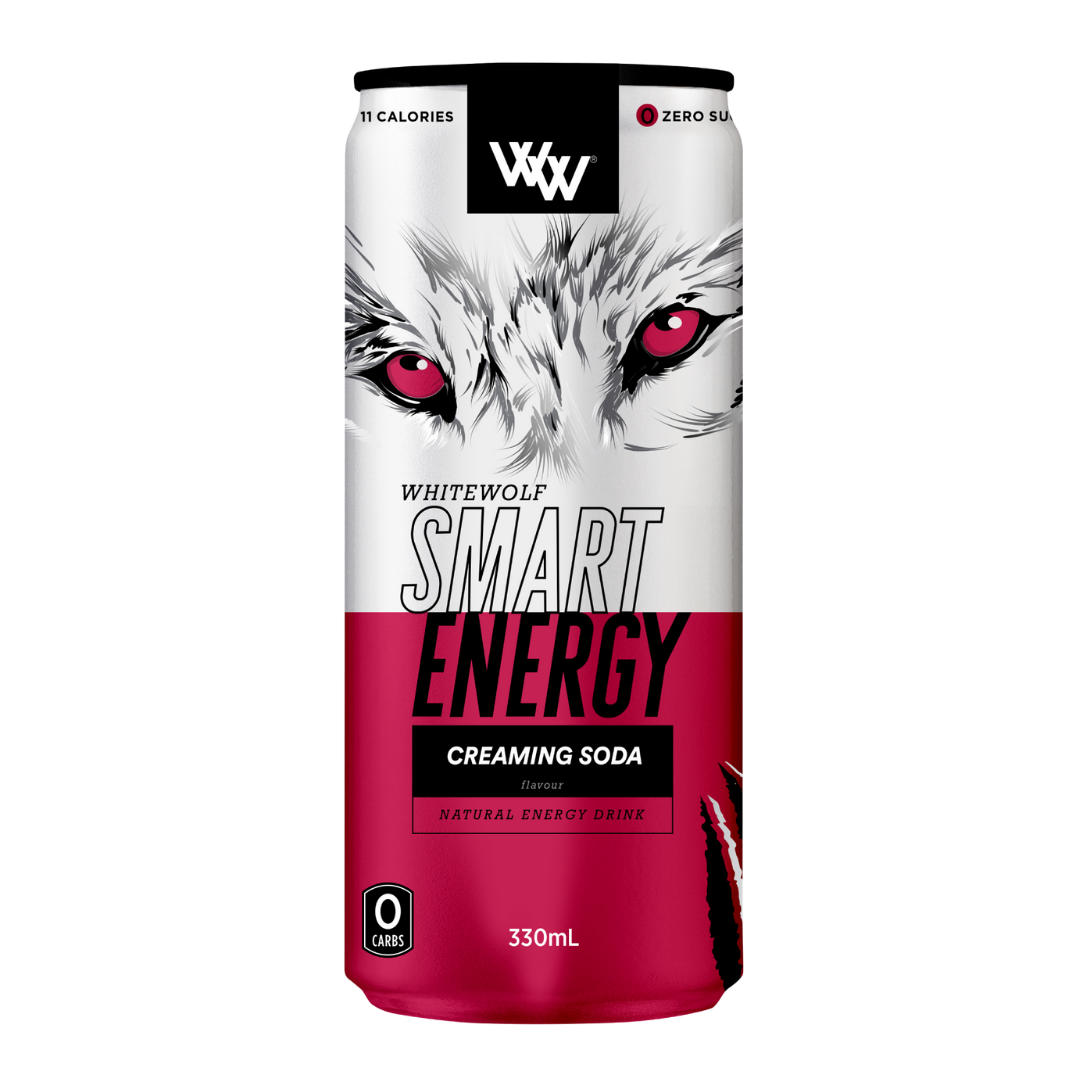 White Wolf Smart Energy 330ml Creaming Soda - 12 Pack