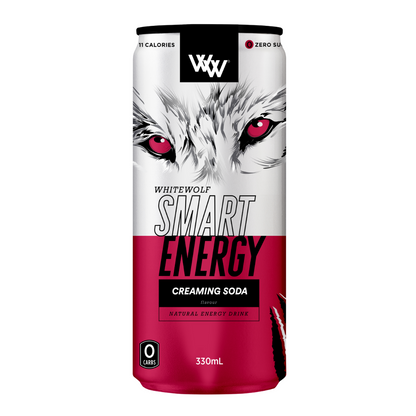 White Wolf Smart Energy 330ml Creaming Soda - 12 Pack