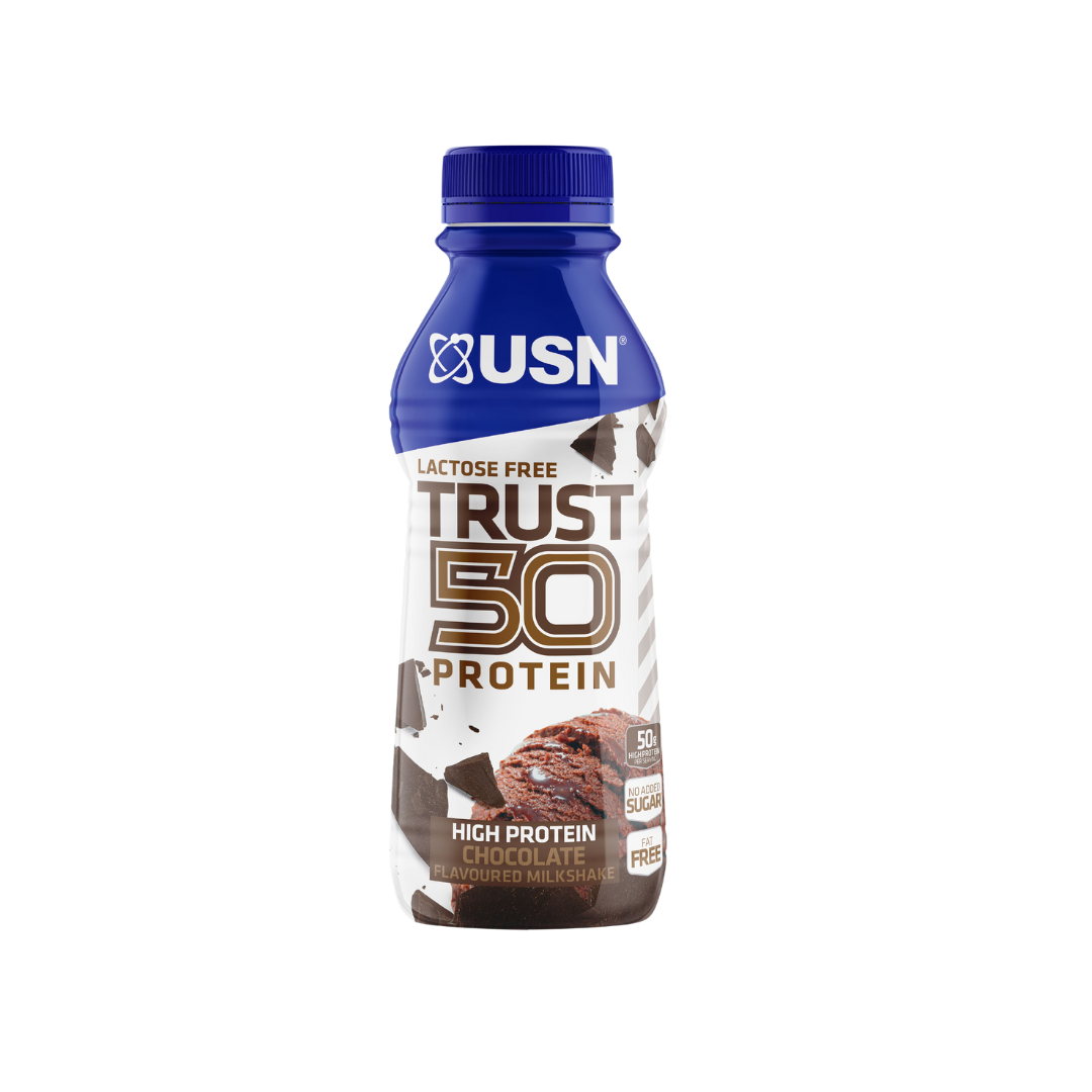 USN Trust 50 Protein Shake 500ml RTD Chocolate - 6 Pack